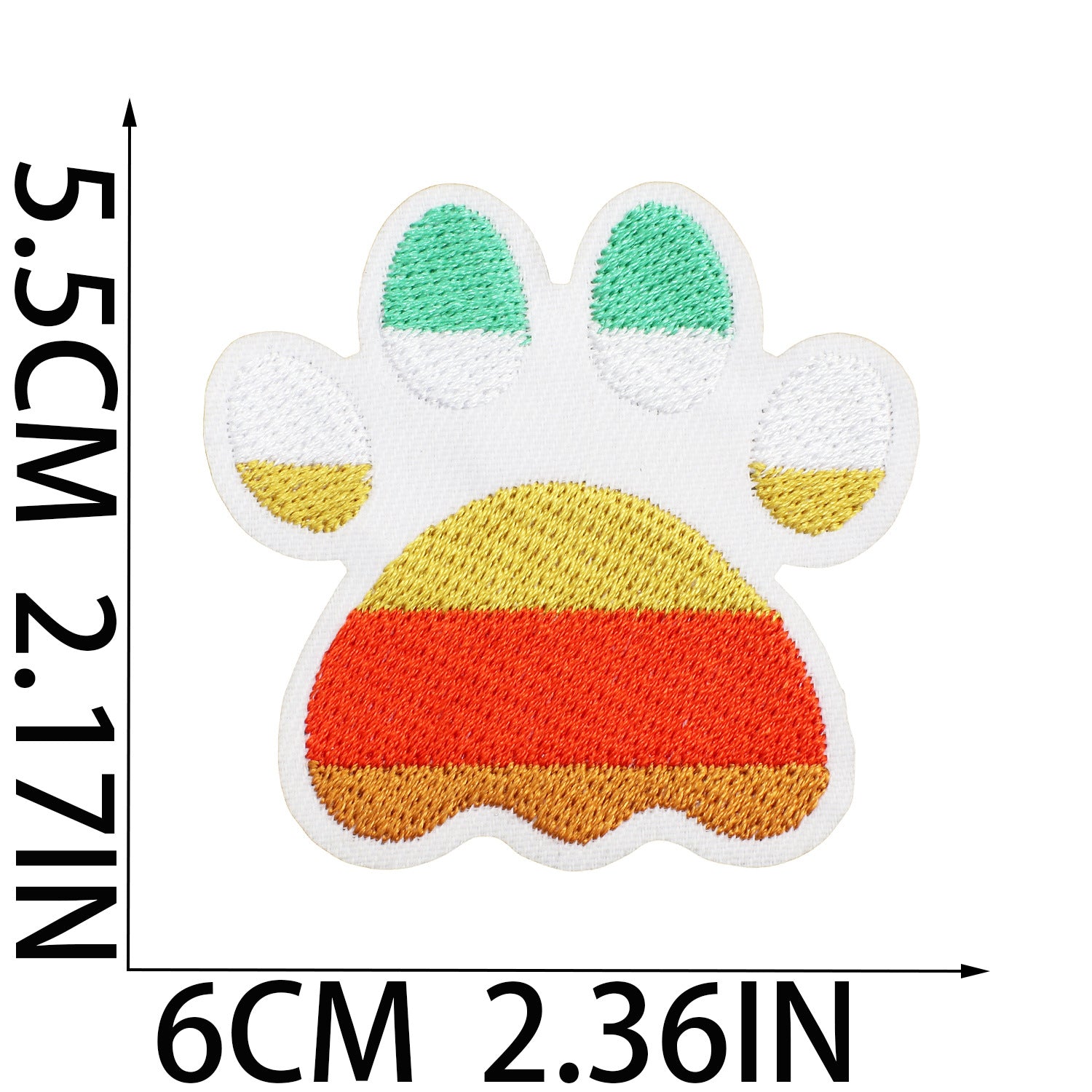 Wholesale Artistic cute paw embroidery patch pet paw patch